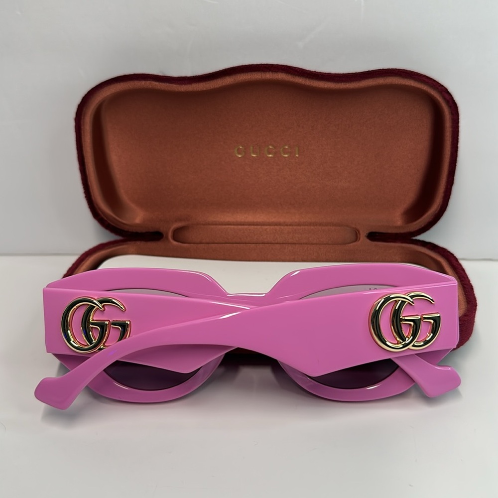 Authentic- NEW GUCCI GG1421S 004 PINK WOMEN SUNGLASSES GUCCI - Picture 14 of 16
